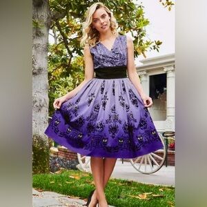 Disney Parks the Dress Shop Rare 50th Anniversary Haunted Mansion Retro Glam